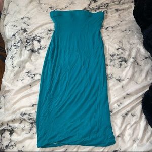 Blue tube dress